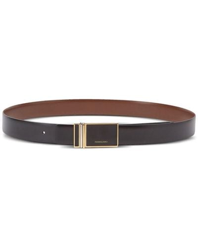 Ferragamo Reversible Leather Belt - Brown