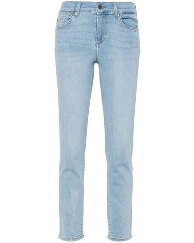 Liu Jo Halbhohe Cropped-Jeans mit schmalem Schnitt - Blau