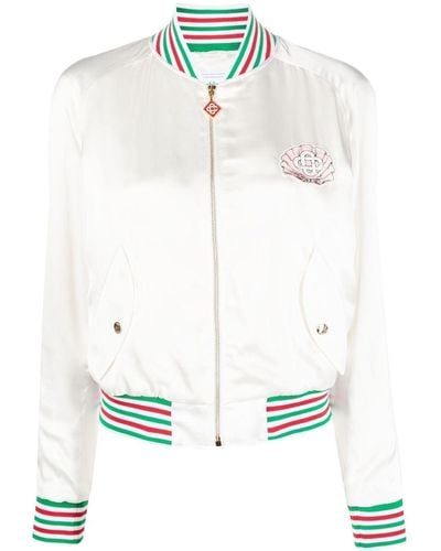 Casablancabrand Embleme De Cygne Souvenir Jacke - Weiß
