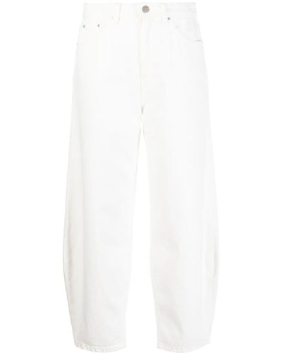 Totême Cropped-Hose mit hohem Bund - Weiß
