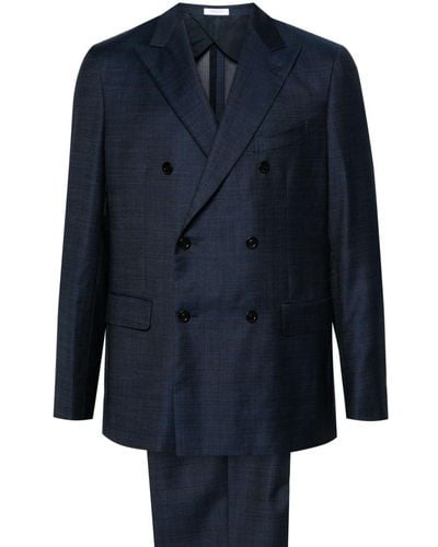Boglioli Double-breasted Wool Suit - Blue