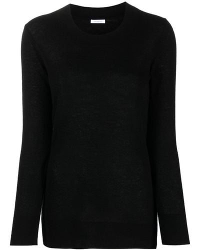 Malo Crew-neck Fine-knit Sweater - Black