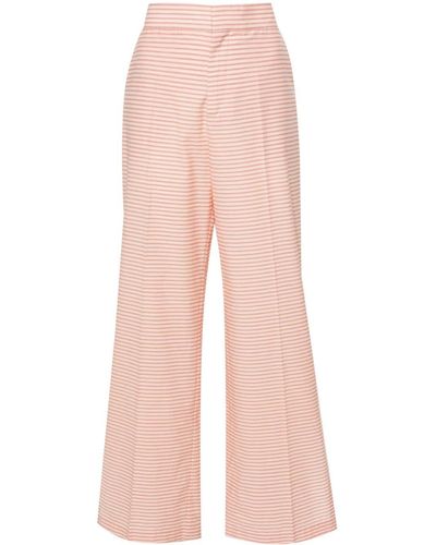 Aeron Bliss Striped Palazzo Trousers - Pink