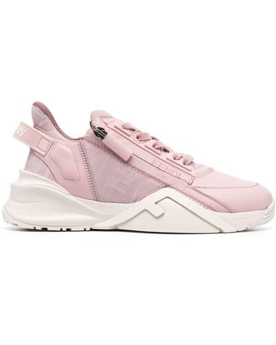 Fendi Flow Leather Sneakers - Pink