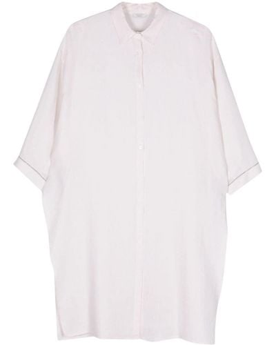 Peserico Bead-detail Linen Shirt - White