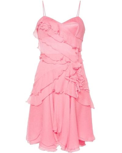 Ermanno Scervino Vestido con volantes - Rosa