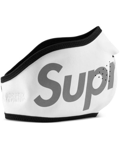 Supreme Logo Windstopper Face Mask - White