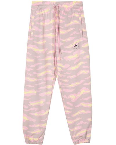 adidas By Stella McCartney Camouflage-pattern Logo-print Track Pants - Pink