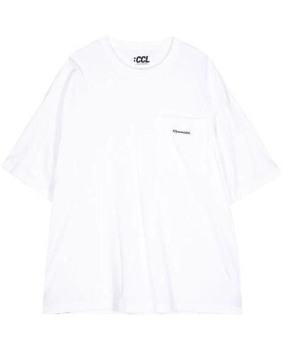 Chocoolate T-Shirt mit Logo-Stickerei - Weiß