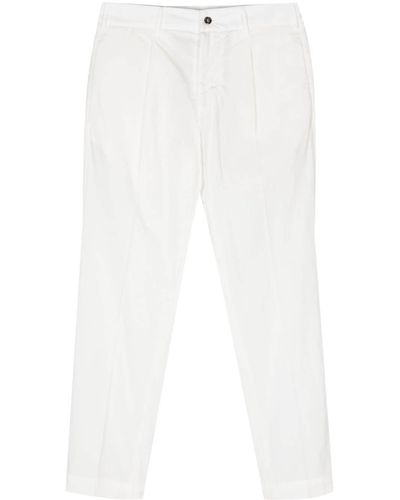 Dell'Oglio Pantalones chinos de talle medio - Blanco