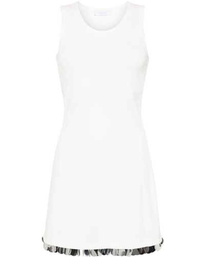 Rabanne Paillete-detail Dress - White