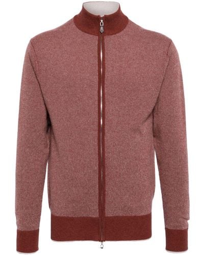 N.Peal Cashmere The Carnaby Cardigan - Rot