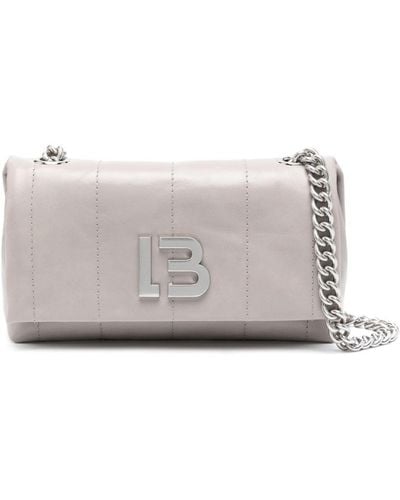 Bimba Y Lola Small Leather Flap Bag - Gray