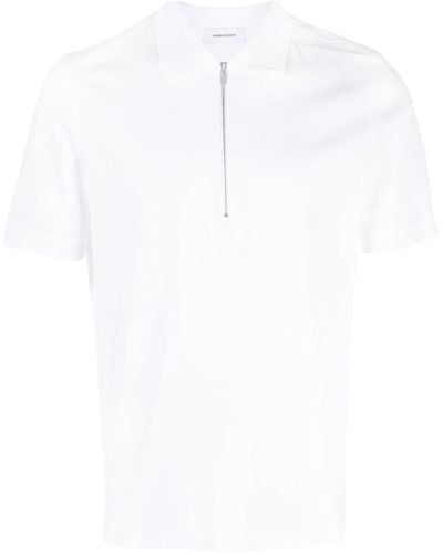 Ferragamo Poloshirt mit Reißverschluss - Weiß