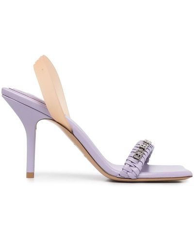 Givenchy G Woven Slingback Sandals - Purple