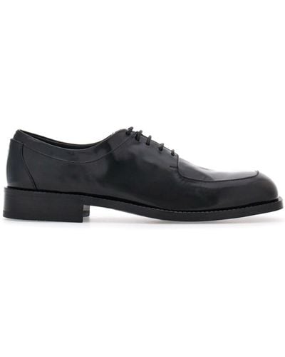 Ferragamo Square-toe Derby Shoes - Black