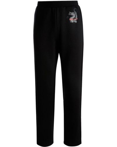 Bally Pantalon de jogging droit à logo imprimé - Noir