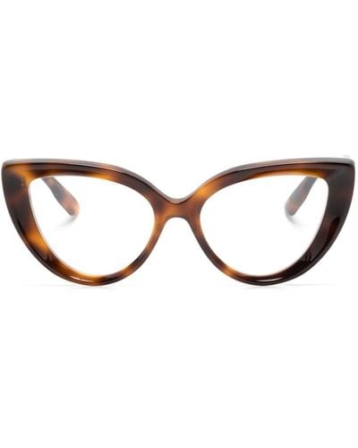 Gucci Cat-Eye-Brille in Schildpattoptik - Braun