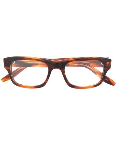 Barton Perreira Two-tone Square Frame Eyeglasses - Brown