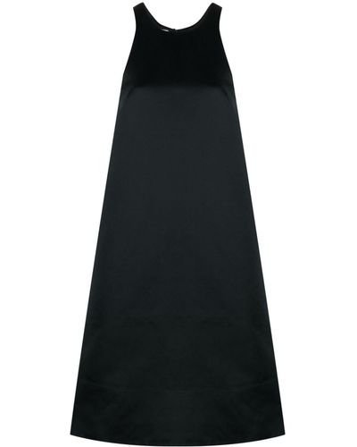 Co. A-line Round-neck Midi Dress - Black