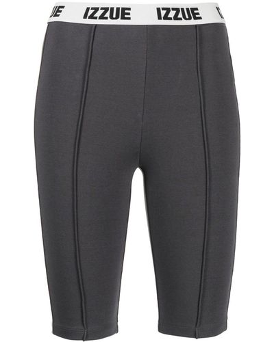 Izzue Logo-waistband leggings - Grey