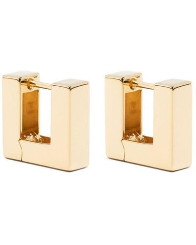 Tom Wood Square Hoops Gold-plated Earrings - Natural
