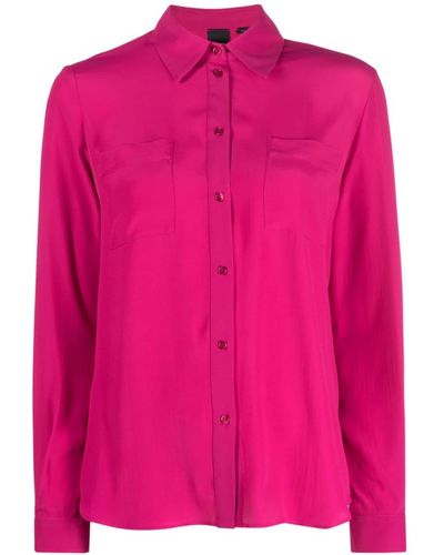Pinko Long-sleeved Chiffon Shirt - Pink