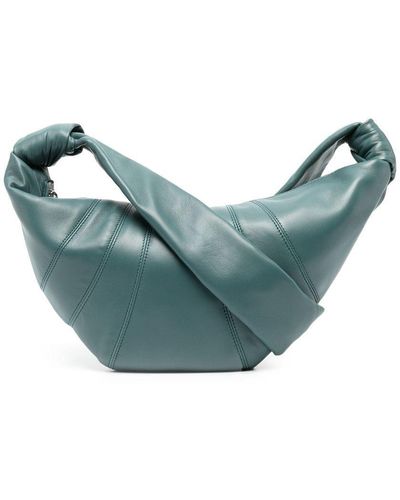 Lemaire Croissant Zip-up Leather Shoulder Bag - Blue