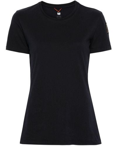 Parajumpers T-shirt en coton à patch logo - Noir