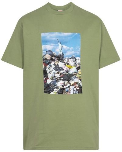Supreme T-shirt Trash à imprimé photographique - Vert