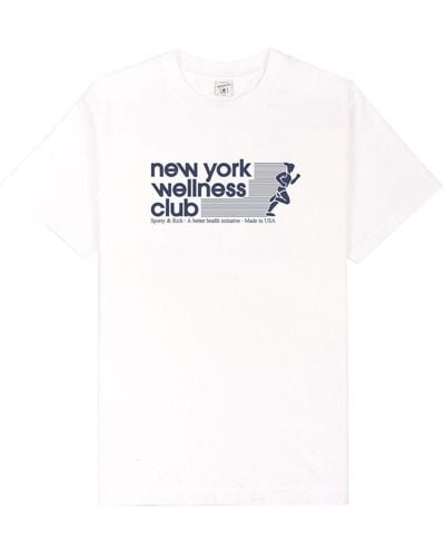 Sporty & Rich Usa Wellness Club cotton T-shirt - Weiß