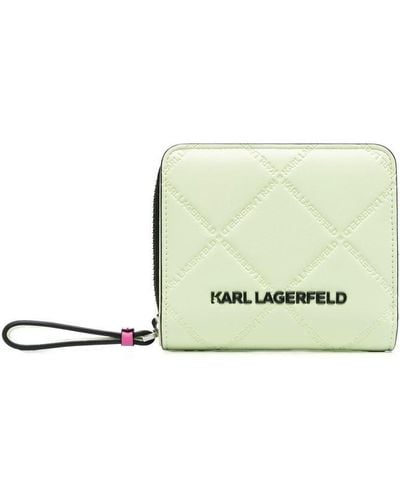 Karl Lagerfeld Portemonnee Met Logo-reliëf - Groen