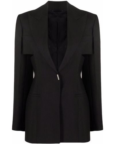 Givenchy Cut-out Detail Fitted Blazer - Black
