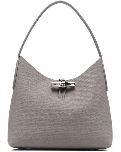 Longchamp Medium Roseau Shoulder Bag - Grey