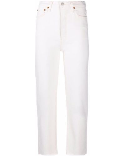 RE/DONE 70s Stove Pipe Straight-leg Jeans - White