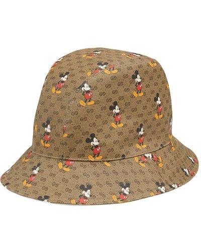 Gucci X Disney Hut mit Micky Maus - Mehrfarbig