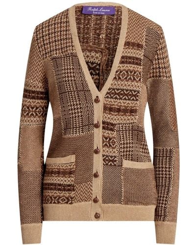 Ralph Lauren Collection Vest Met Patchwork - Bruin