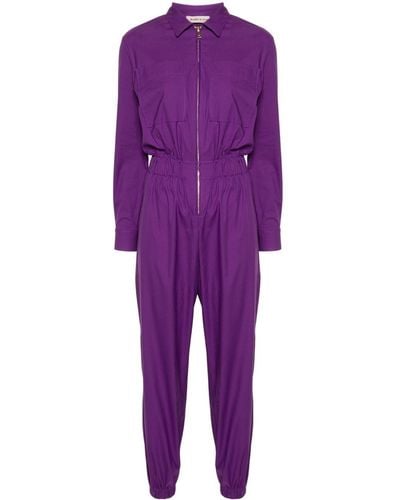 Blanca Vita Tuta Trhyco Long-sleeve Jumpsuit - Purple