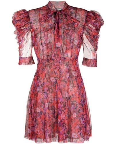 Philosophy Di Lorenzo Serafini Mini-jurk Met Bloemenprint - Rood