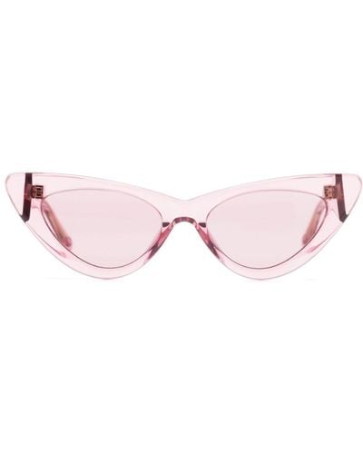 Linda Farrow X The Attico lunettes de soleil Dora à monture papillon - Rose