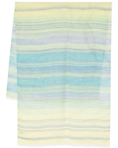 Paul Smith Stripe Pattern Scarf - Blue