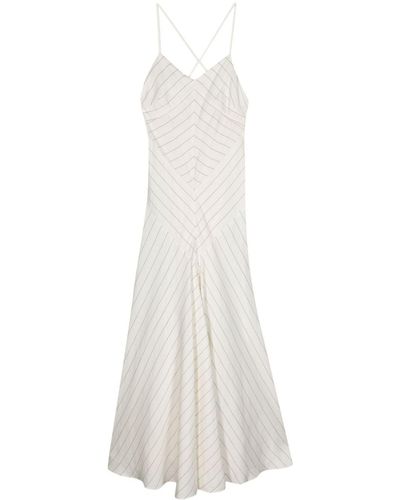 Lauren by Ralph Lauren Chevron-pattern Maxi Dress - White
