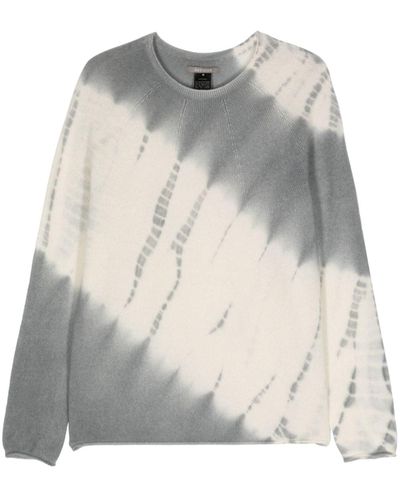 Suzusan Tesuji Yoroidan Shibori-pattern Cashmere Sweater - Gray