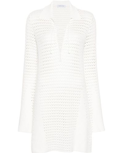 Raquel Diniz Open-knit Mini Dress - White