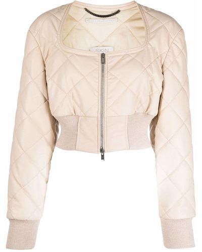 Stella McCartney Gesteppte Cropped-Jacke - Mehrfarbig