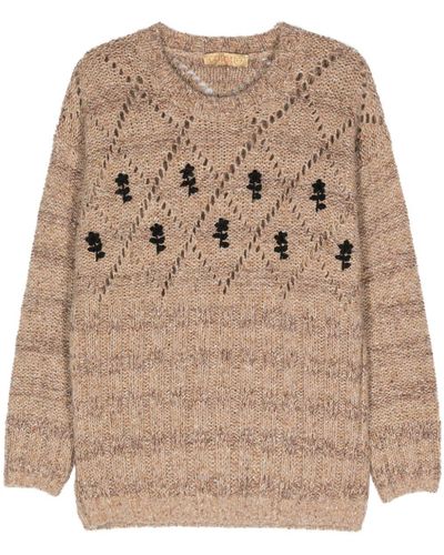 Cormio Antonio Metallic-threading Sweater - Natural