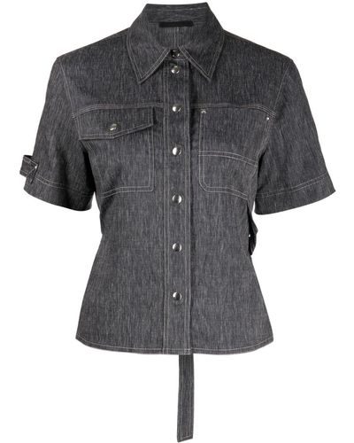 Helmut Lang Camisa utility de manga corta - Negro