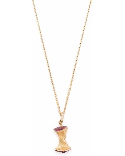 Aurelie Bidermann 18kt Yellow Gold Big Apple Ruby And Diamond Necklace - Metallic