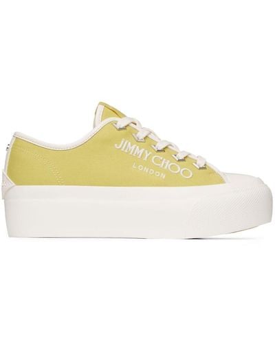 Jimmy Choo Palma Maxi Canvas Sneakers - Yellow