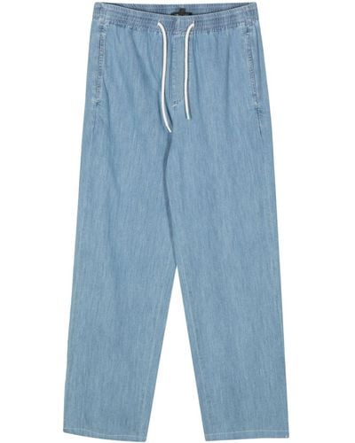 A.P.C. Pantalones rectos con cordones - Azul